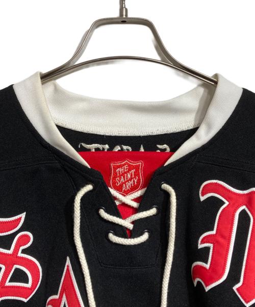 SAINT MICHAEL（セントマイケル）SAINT MICHAEL (セントマイケル) LS TEE / GAME SHIRT/ゲームシャツ ブラック サイズ:Sの古着・服飾アイテム