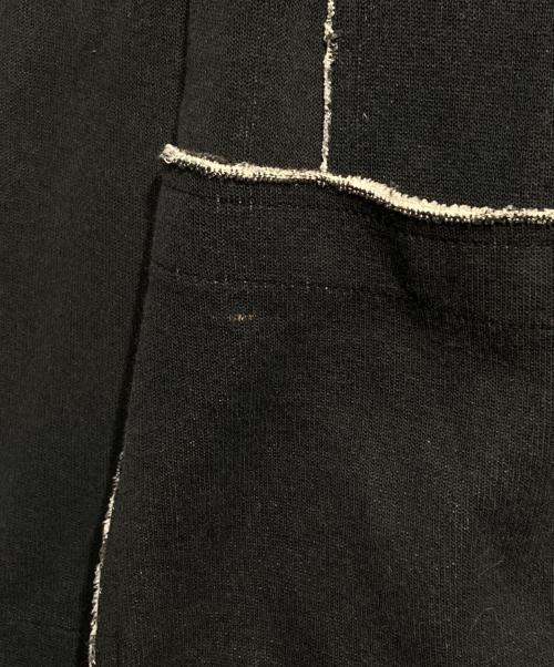 ISSEY MIYAKE（イッセイミヤケ）ISSEY MIYAKE (イッセイミヤケ) 断ち切りデザインコットン3Bジャケット/Raw-edge Cotton 3-Button Blazer / Jacket ブラック サイズ:4の古着・服飾アイテム