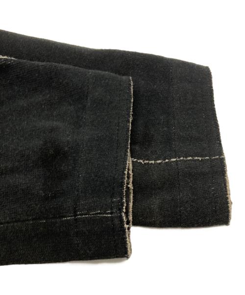 ISSEY MIYAKE（イッセイミヤケ）ISSEY MIYAKE (イッセイミヤケ) 断ち切りデザインコットン3Bジャケット/Raw-edge Cotton 3-Button Blazer / Jacket ブラック サイズ:4の古着・服飾アイテム