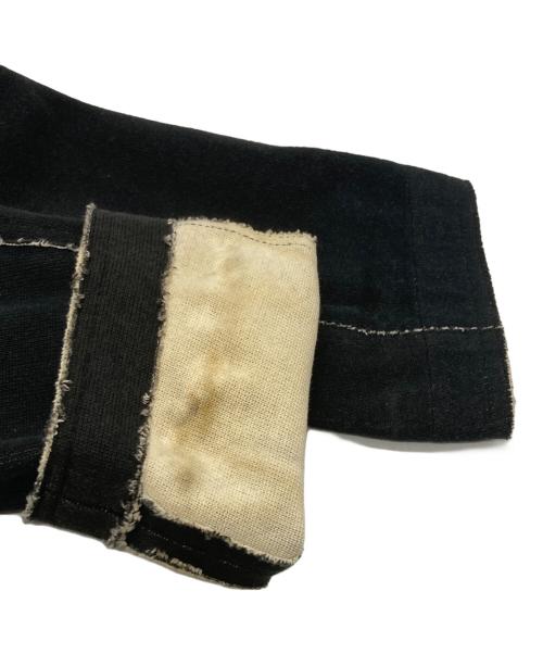 ISSEY MIYAKE（イッセイミヤケ）ISSEY MIYAKE (イッセイミヤケ) 断ち切りデザインコットン3Bジャケット/Raw-edge Cotton 3-Button Blazer / Jacket ブラック サイズ:4の古着・服飾アイテム