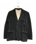ISSEY MIYAKE（イッセイミヤケ）の古着「断ち切りデザインコットン3Bジャケット/Raw-edge Cotton 3-Button Blazer / Jacket」｜ブラック