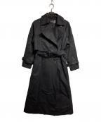 CITYシティ）の古着「ハイカウントコットンシームトレンチコート//High-count cotton seam trench coat」｜ブラック