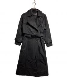 CITY（シティ）の古着「ハイカウントコットンシームトレンチコート//High-count cotton seam trench coat」｜ブラック