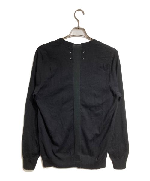 Maison Martin Margiela（メゾンマルタンマルジェラ）Maison Martin Margiela (メゾンマルタンマルジェラ) Stretch Stripe Knit Cardigan(ストレッチストライプニットカーディガン) ブラック サイズ:Mの古着・服飾アイテム