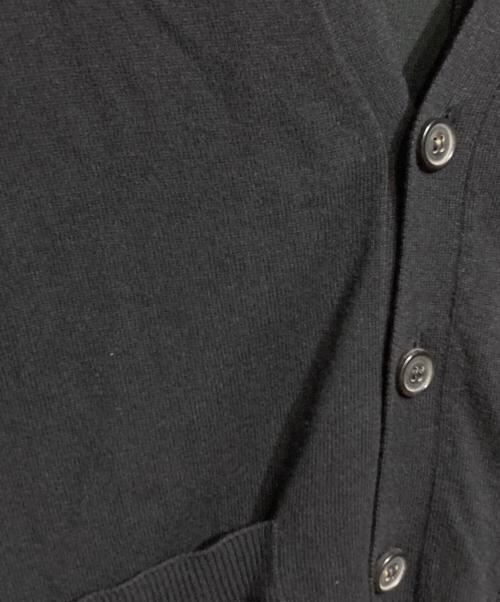 Maison Martin Margiela（メゾンマルタンマルジェラ）Maison Martin Margiela (メゾンマルタンマルジェラ) Stretch Stripe Knit Cardigan(ストレッチストライプニットカーディガン) ブラック サイズ:Mの古着・服飾アイテム