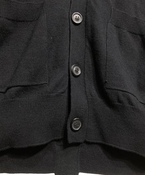 Maison Martin Margiela（メゾンマルタンマルジェラ）Maison Martin Margiela (メゾンマルタンマルジェラ) Stretch Stripe Knit Cardigan(ストレッチストライプニットカーディガン) ブラック サイズ:Mの古着・服飾アイテム