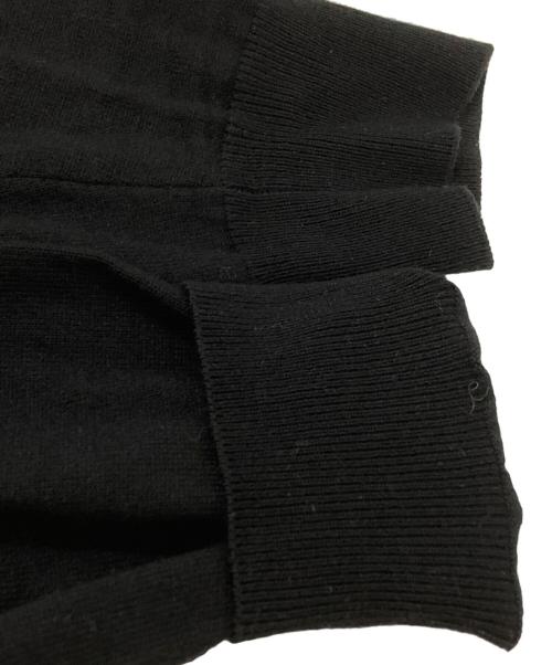 Maison Martin Margiela（メゾンマルタンマルジェラ）Maison Martin Margiela (メゾンマルタンマルジェラ) Stretch Stripe Knit Cardigan(ストレッチストライプニットカーディガン) ブラック サイズ:Mの古着・服飾アイテム