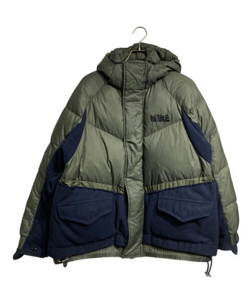 sacai（サカイ）sacai (サカイ) NIKE (ナイキ) NRG PARKA DOWN JACKET/エナジー パーカー ダウンジャケット グリーン サイズ:Lの古着・服飾アイテム