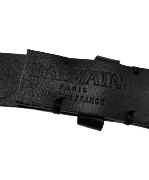 BALMAIN（バルマン）BALMAIN (バルマン) レザー チェーン ベルト/Leather chain belt ブラック サイズ:95の古着・服飾アイテム
