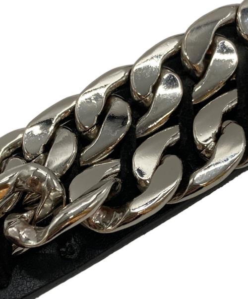 BALMAIN（バルマン）BALMAIN (バルマン) レザー チェーン ベルト/Leather chain belt ブラック サイズ:95の古着・服飾アイテム