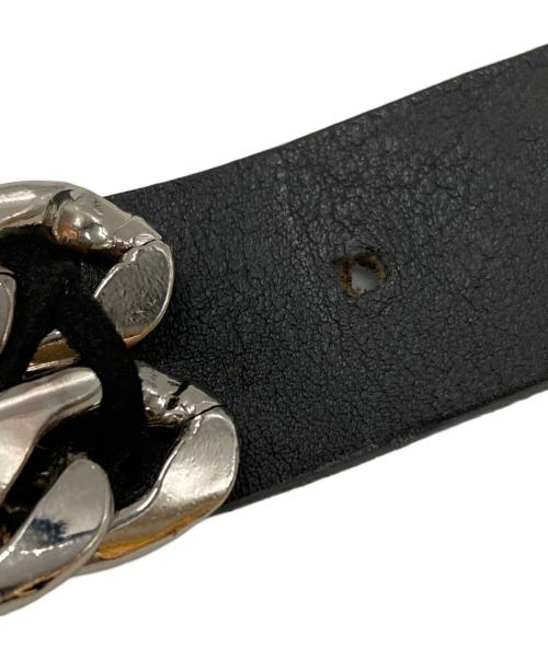 BALMAIN（バルマン）BALMAIN (バルマン) レザー チェーン ベルト/Leather chain belt ブラック サイズ:95の古着・服飾アイテム