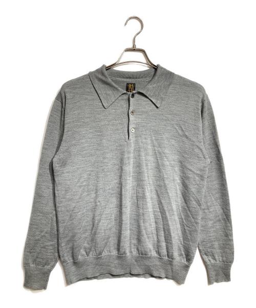 BATONER（バトナ―）BATONER (バトナ―) WASHABLE WOOL LONG SLEEVE POLO グレー サイズ:1の古着・服飾アイテム