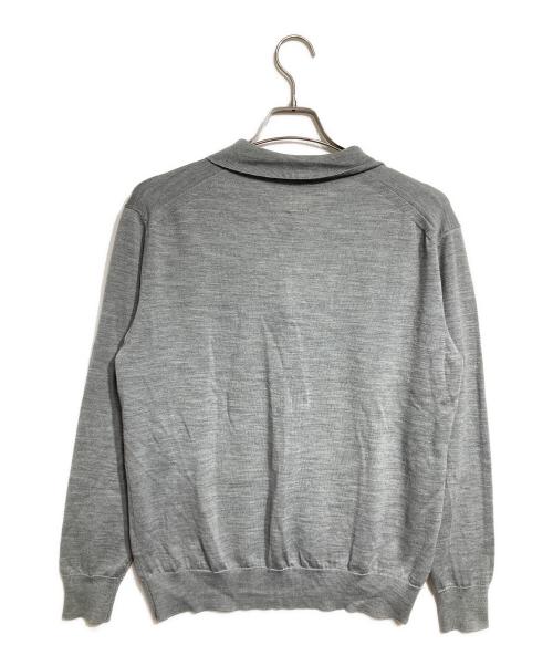 BATONER（バトナ―）BATONER (バトナ―) WASHABLE WOOL LONG SLEEVE POLO グレー サイズ:1の古着・服飾アイテム