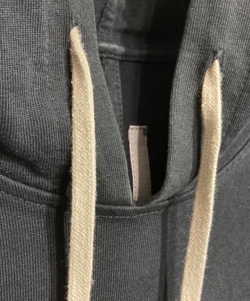 RICK OWENS（リックオウエンス）RICK OWENS (リックオウエンス) コットンプルオーバー ロングパーカー ブラック サイズ:ＸＳの古着・服飾アイテム