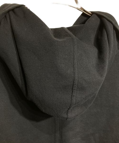 RICK OWENS（リックオウエンス）RICK OWENS (リックオウエンス) コットンプルオーバー ロングパーカー ブラック サイズ:ＸＳの古着・服飾アイテム