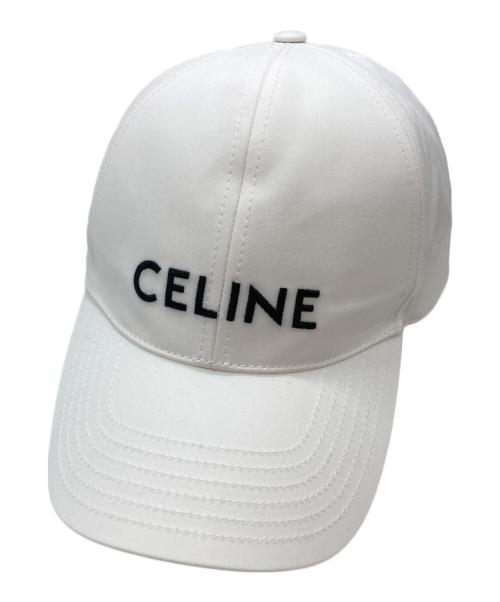 CELINE（セリーヌ）CELINE (セリーヌ) ロゴベースボールキャップ/Logo Baseball Cap ホワイト サイズ:Lの古着・服飾アイテム