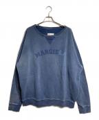 Maison Margielaメゾンマルジェラ）の古着「オーバーサイズ オーバーダイ ロゴ スウェット/Oversized Overdyed Logo Sweatshirt」｜ネイビー