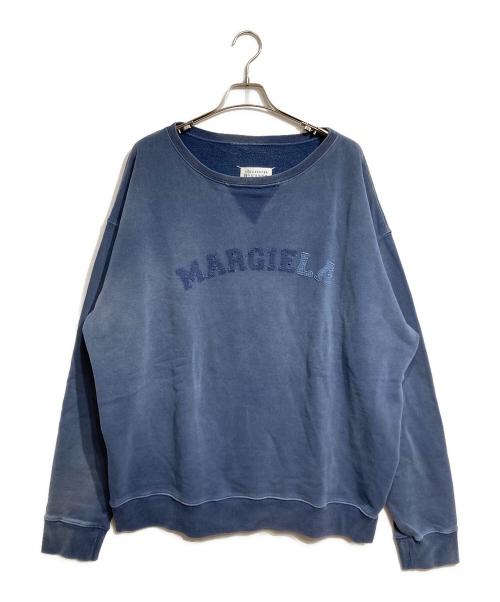 Maison Margiela（メゾンマルジェラ）Maison Margiela (メゾンマルジェラ) オーバーサイズ オーバーダイ ロゴ スウェット/Oversized Overdyed Logo Sweatshirt ネイビー サイズ:Mの古着・服飾アイテム