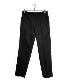 COMME des GARCONS HOMME（コムデギャルソン オム）の古着「ウールギャバステッチワークスラックス/slacks」｜ブラック