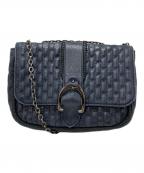 LONGCHAMPロンシャン）の古着「アマゾーヌマトラッセレザーショルダーバッグ/Matelasse」｜ブルー