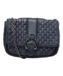 LONGCHAMP（ロンシャン）の古着「アマゾーヌマトラッセレザーショルダーバッグ/Matelasse」｜ブルー