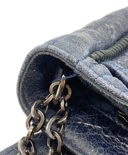 LONGCHAMP（ロンシャン）LONGCHAMP (ロンシャン) アマゾーヌマトラッセレザーショルダーバッグ/Matelasse ブルーの古着・服飾アイテム