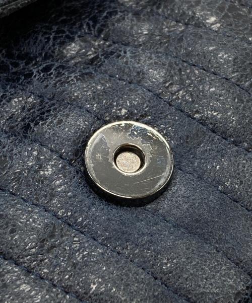 LONGCHAMP（ロンシャン）LONGCHAMP (ロンシャン) アマゾーヌマトラッセレザーショルダーバッグ/Matelasse ブルーの古着・服飾アイテム