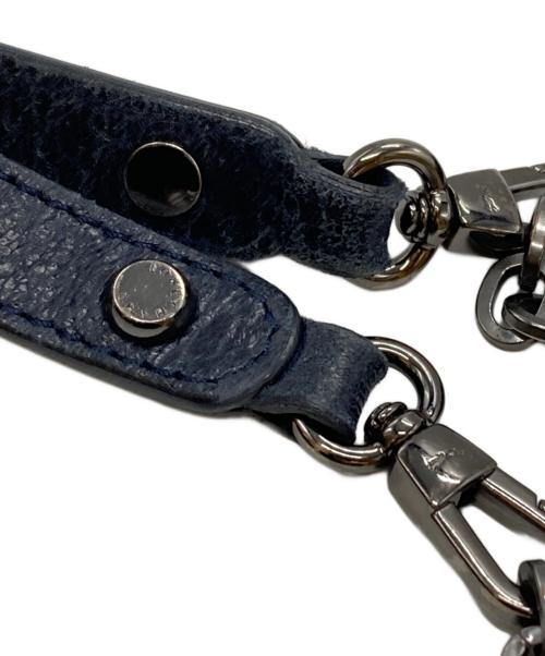 LONGCHAMP（ロンシャン）LONGCHAMP (ロンシャン) アマゾーヌマトラッセレザーショルダーバッグ/Matelasse ブルーの古着・服飾アイテム