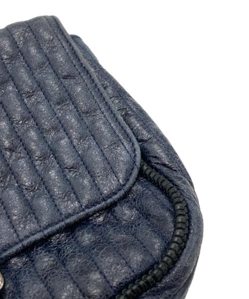 LONGCHAMP（ロンシャン）LONGCHAMP (ロンシャン) アマゾーヌマトラッセレザーショルダーバッグ/Matelasse ブルーの古着・服飾アイテム