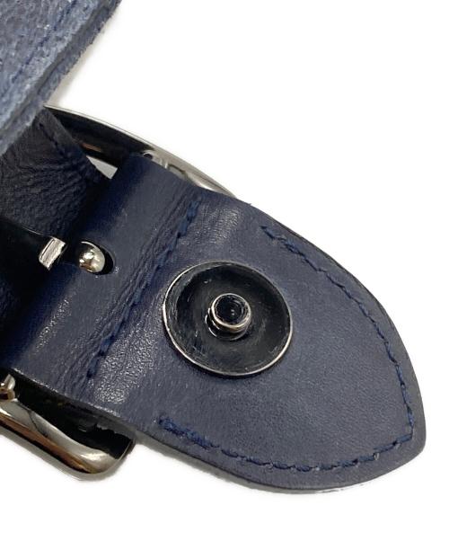 LONGCHAMP（ロンシャン）LONGCHAMP (ロンシャン) アマゾーヌマトラッセレザーショルダーバッグ/Matelasse ブルーの古着・服飾アイテム