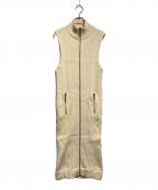 Acne studiosアクネ ストゥディオズ）の古着「Benita Clean Zip Front Sweater Dress/ベニタ・クリーン・ジップフロント・セータードレス」｜ベージュ