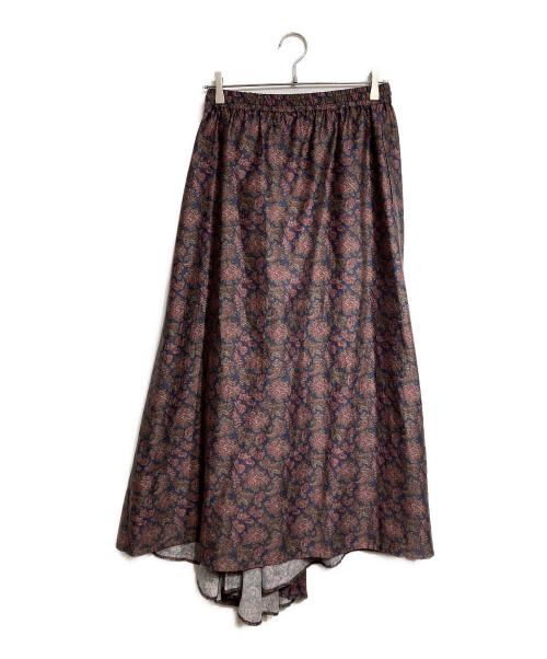 T-mat Masaki-Paris（ティーマット マサキ パリス）T-mat Masaki-Paris (ティーマット マサキ パリス) フラワープリントスカート/Flower print skirt レッド×ネイビー サイズ:1の古着・服飾アイテム