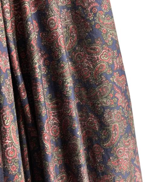 T-mat Masaki-Paris（ティーマット マサキ パリス）T-mat Masaki-Paris (ティーマット マサキ パリス) フラワープリントスカート/Flower print skirt レッド×ネイビー サイズ:1の古着・服飾アイテム
