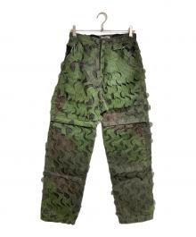 TIRED・TV（タイアード・ティーヴィー）の古着「HIDE&SEEK CONVERTIBLE OVERPANT DESERT CAMO/ハイドアンドシーク・コンバーチブル・オーバーパンツ（デザートカモ柄）」｜グリーン
