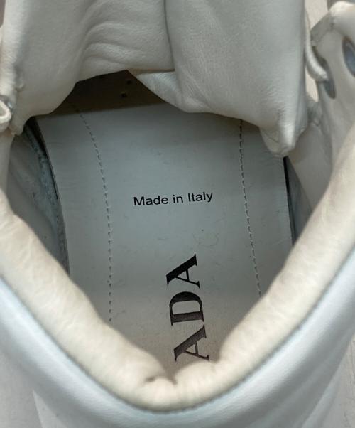 PRADA（プラダ）PRADA (プラダ) ハイトップスニーカー/High-top Sneakers ホワイト サイズ:7の古着・服飾アイテム