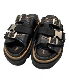 sacai（サカイ）の古着「Wingtip Sandals/ウィングチップ・サンダル」｜ブラック