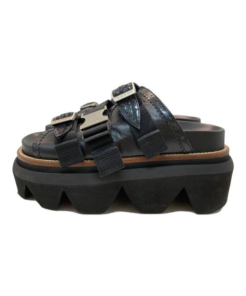 sacai（サカイ）sacai (サカイ) Wingtip Sandals/ウィングチップ・サンダル ブラック サイズ:23.5cmの古着・服飾アイテム