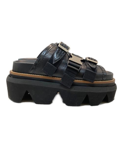 sacai（サカイ）sacai (サカイ) Wingtip Sandals/ウィングチップ・サンダル ブラック サイズ:23.5cmの古着・服飾アイテム