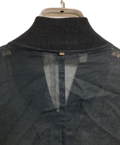 SPORT MAX（スポーツマックス）SPORT MAX (スポーツマックス) シアーギャザーブルゾン/Sheer Gathered Blouson ブラック サイズ:38の古着・服飾アイテム