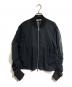 SPORT MAX（スポーツマックス）の古着「シアーギャザーブルゾン/Sheer Gathered Blouson」｜ブラック