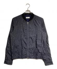 DRIES VAN NOTEN（ドリスヴァンノッテン）の古着「カスリボンバージャケット/bomber jacket」｜ネイビー