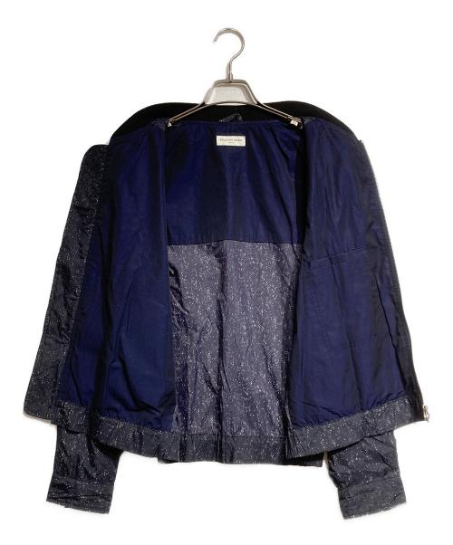 DRIES VAN NOTEN（ドリスヴァンノッテン）DRIES VAN NOTEN (ドリスヴァンノッテン) カスリボンバージャケット/bomber jacket ネイビー サイズ:MEDIUMの古着・服飾アイテム