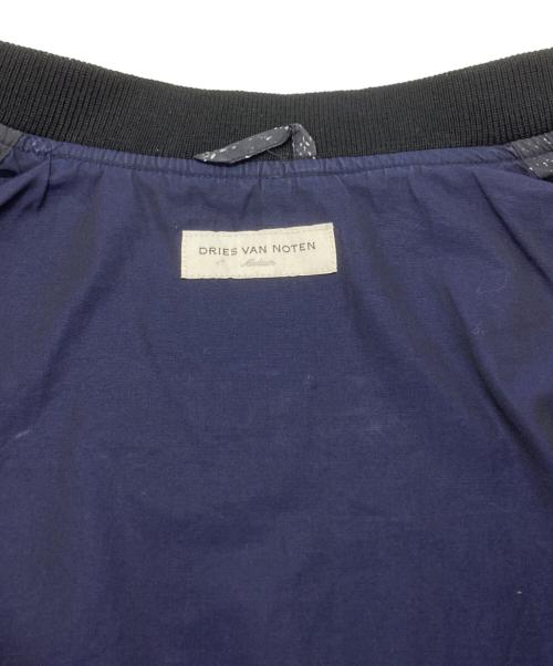 DRIES VAN NOTEN（ドリスヴァンノッテン）DRIES VAN NOTEN (ドリスヴァンノッテン) カスリボンバージャケット/bomber jacket ネイビー サイズ:MEDIUMの古着・服飾アイテム