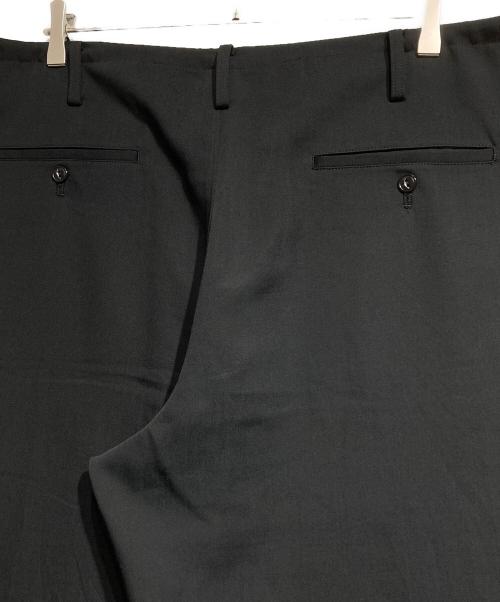 GROUND Y（グラウンドワイ）GROUND Y (グラウンドワイ) Wool-poly drawstring pants/ウール ポリ ドローストリングパンツ ブラック サイズ:3の古着・服飾アイテム