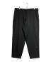 GROUND Y（グラウンドワイ）の古着「Wool-poly drawstring pants/ウール ポリ ドローストリングパンツ」｜ブラック