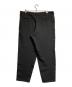 GROUND Y (グラウンドワイ) Wool-poly drawstring pants/ウール ポリ ドローストリングパンツ ブラック サイズ:3：25000円