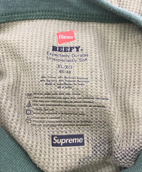 Hanes（ヘインズ）Hanes (ヘインズ) Supreme (シュプリーム) サーマルカットソー オリーブ サイズ:XLの古着・服飾アイテム