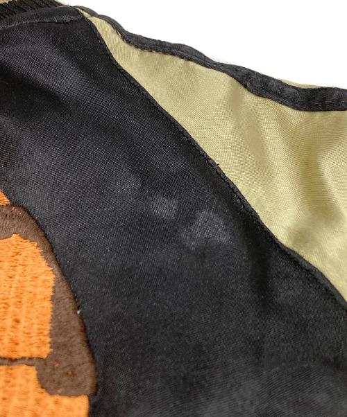 花旅楽団（ハナタビガクダン）花旅楽団 (ハナタビガクダン) スカジャン/ Sukajan ブラック サイズ:Ｌの古着・服飾アイテム