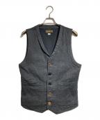 ORGUEILオルゲイユ）の古着「ブラックシャンブレーベスト/Black chambray vest」｜グレー
