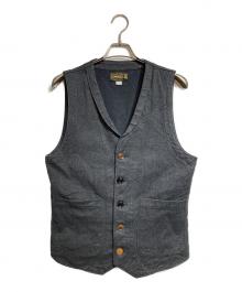 ORGUEIL（オルゲイユ）の古着「ブラックシャンブレーベスト/Black chambray vest」｜グレー